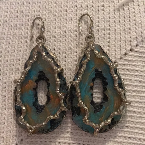 Agate Earring - Picture 1 of 2